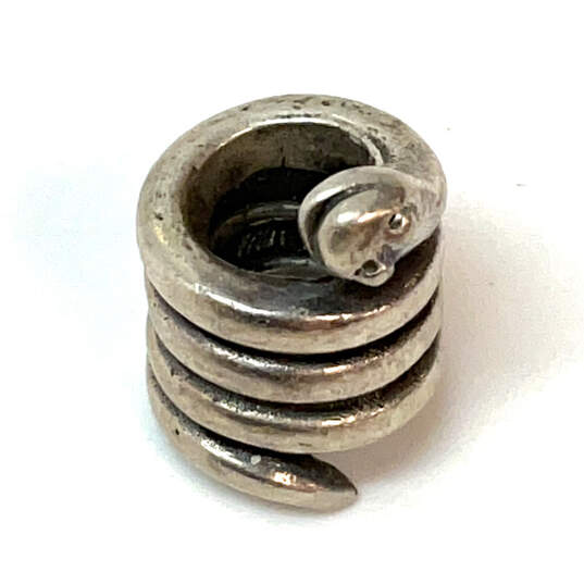 Designer Pandora 925 ALE Sterling Silver Snake Animal Beaded Charm image number 3