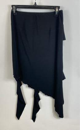 NWT Kenko Womens Black Ruffle Elastic Waist Pull-On Asymmetric Skirt Size S alternative image