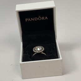 IOB Designer Pandora S925 ALE Sterling Silver Round Crystal Cut Stone Ring