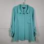 NWT Womens Collared Long Sleeve Chest Pocket Button-Up Shirt Size XXL image number 1