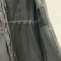 Womens Black Long Sleeve Flap Pockets Hooded Full-Zip Parka Coat Size M image number 5