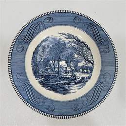 Vintage Currier & Ives The Old Grist Mill Dinner Plate Lot alternative image