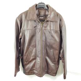 Wilson's Leather Men Brown Leather Jacket S