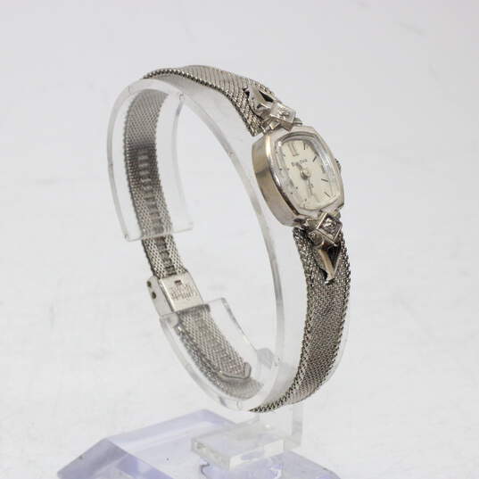 Vintage Bulova 23 Jewel 10K Rolled Gold Plate Diamond Accent Watch-16.7g image number 1
