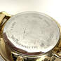Designer Fossil Gold Tone Rhinestone Chronograph Round Dial Wristwatch image number 4