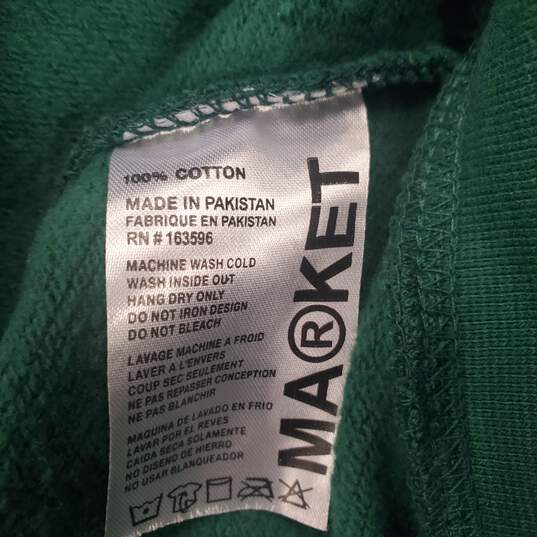 Ma®ket Unisex Green Graphic Zip Up S NWT image number 1