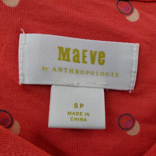 Anthropologie Maeve Red Blouse Top Women's SP image number 4