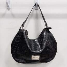 Nine West Black Faux Alligator Leather Handbag/Purse