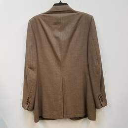 Mens Brown Wool Notch Collar Long Sleeve 2-Piece Suit Vest Set Size 44L alternative image
