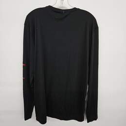 Black Long Sleeve Star Imprinted  Shirt alternative image