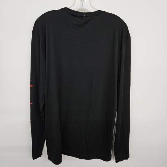 Black Long Sleeve Star Imprinted  Shirt image number 2