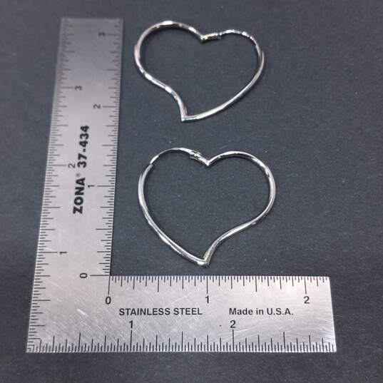 Bundle of 3 Sterling Silver Hoop Earrings image number 5