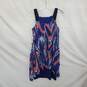 Sangria Multicolor Lined High Low Hem Beaded Sleeveless Dress WM Size 4 NWT image number 1