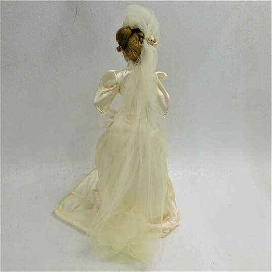 Vintage Franklin Heirloom Gibson Girl Bride Porcelain Doll IOB image number 4