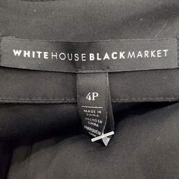 White House Black Market Women Black Blouse Sz 4P NWT
