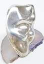Taxco 925 Polished Chunky Theater Mask Brooch17.3g image number 3