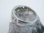10K White Gold Diamond Accent Etched Heart Band Ring 3.3g image number 4