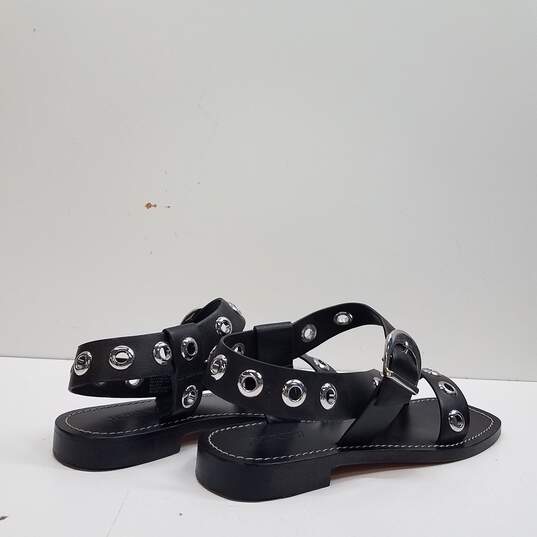 J. Crew Leather Grommets Sandals Black 5.5 image number 4