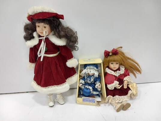 Bundle of 3 Assorted Collectible Dolls image number 1