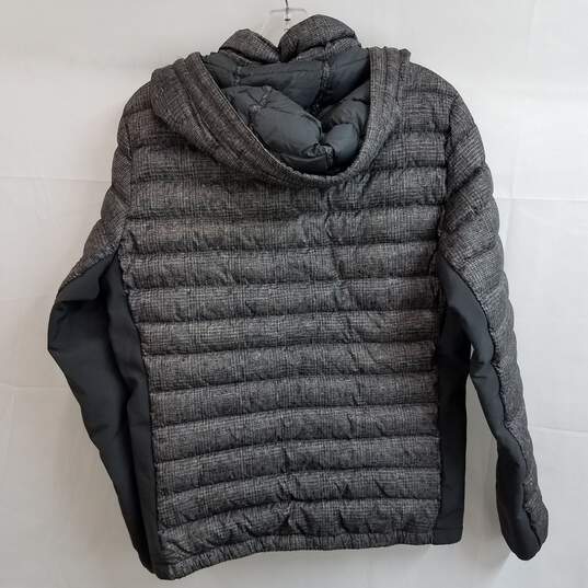 Abercrombie gray brown abstract print all season lightweight down jacket S image number 2