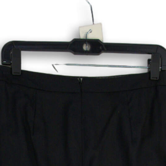 Womens Black Flat Front Back Zip Stretch Straight & Pencil Skirt Size 2 image number 3