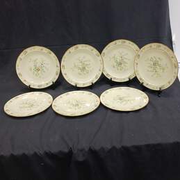 Set of 7 Noritake Impression China Dinner Plates