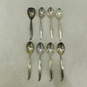 1847 Rogers Bros FLAIR Silverplate Set of 7 Demitasse Spoons W/extra serving spoon image number 1