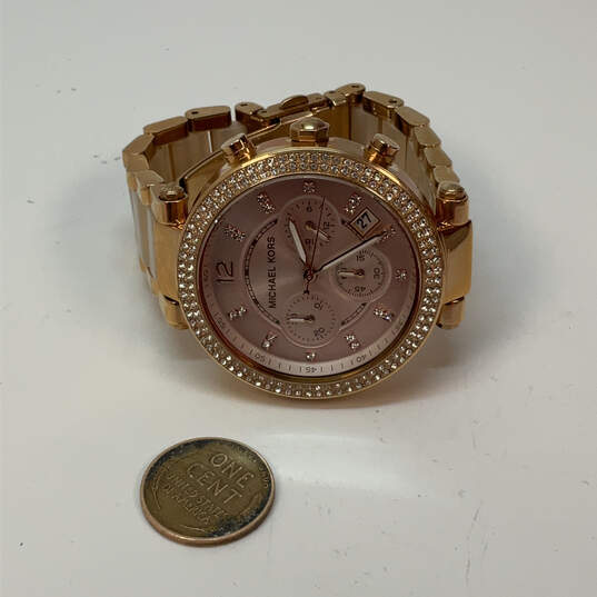 Designer Michael Kors MK-5896 Chronograph Round Dial Analog Wristwatch image number 3