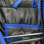 Mens Superior Down Blue Black Long Sleeve Full Zip Parka Coat Size Medium image number 5