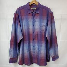 Tommy Bahama Cotton/Silk Multicolor LS Button Up Shirt Men's LG