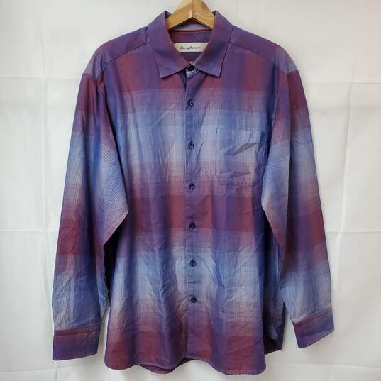 Tommy Bahama Cotton/Silk Multicolor LS Button Up Shirt Men's LG image number 1