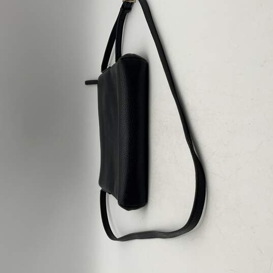 Kate Spade New York Womens Black Leather Pocket Adjustable Strap Crossbody Bag image number 4