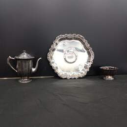 3pc Assorted Silver Plated Dinnerware Bundle