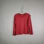 Womens Cotton Round Neck Long Sleeve Pullover T-Shirt Size Large image number 1