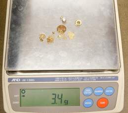 14K Gold Scrap Jewelry & Stones  3.4g