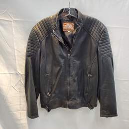 Vera Pelle Black Full Zip Leather Jacket Size 48