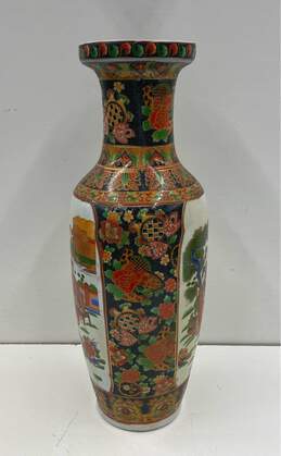 Oriental Ceramic Floor Vase 24 Inch Tall Asian Mural Floor Vase alternative image