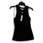 NWT Womens Black Round Neck Wide Strap Pullover Tank Top Size Medium image number 1