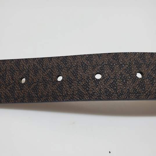 Michael Kors Reversible Leather MK Logo Belt in Brown w/Gold Hardware Size S image number 4