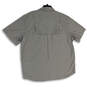 NWT Mens Gray Collared Short Sleeve Flap Pocket Button-Up Shirt Size XL image number 3