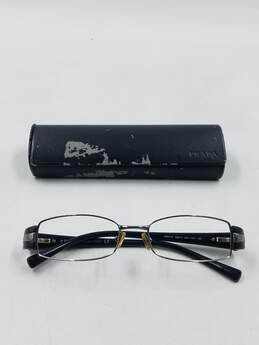 Prada Gunmetal Rectangle Eyeglasses