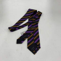 NWT Mens Multicolor Striped Adjustable Silk Classic Designer Neck Tie alternative image