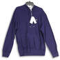 NWT Womens Blue Long Sleeve Kangaroo Pocket Pullover Hoodie Size XL image number 1