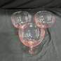 Bundle of 3 Assorted Pink Glass Drinkware image number 1