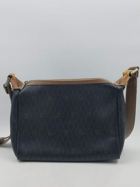 Authentic Christian Dior Black Honeycomb Shoulder Bag image number 2