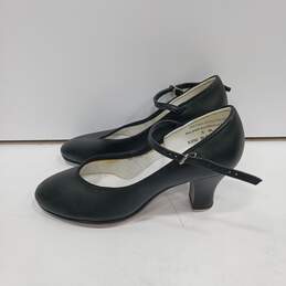 Women's Black Leather Tap Dance Shoes Size 5