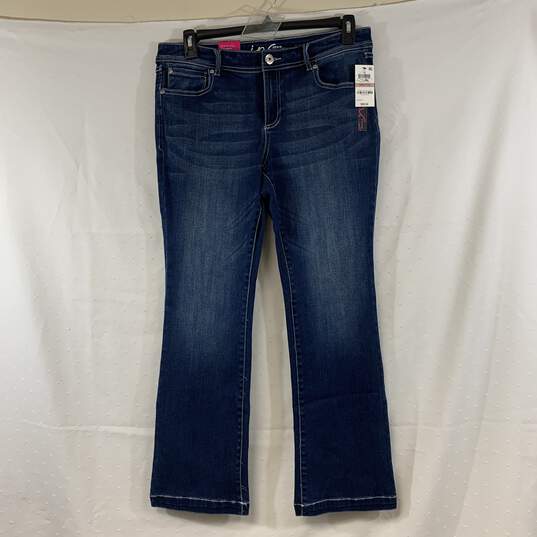 Women's Dark Wash INC Denim Bootcut Jeans, Sz. 12P image number 1