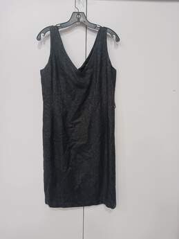 Ralph Lauren Women's Gray Shimmer Sleeveless Dress Size 12 NWT