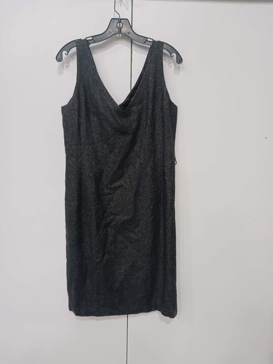 Ralph Lauren Women's Gray Shimmer Sleeveless Dress Size 12 NWT image number 1