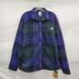 NWT The North Face MN's Lyons Raglan Shacket Blue, Black, Green & Yellow Fleece Jacket Size L image number 1